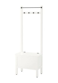 Resim Hemnes Havluluk Ve Bank, Beyaz Renk Meridyendukkan 64x37x173 Cm Düzenleyici Mobilya 