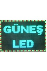 Resim mexanli 32x96 P10 RGB WİFİLİ ÇİFT TARAFLI LED TABELA KAYAN YAZI CNC KASALI 