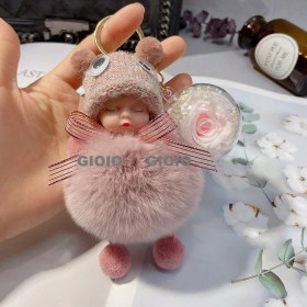 Resim Silver1 Gıoıo Yeni Ipek Eşarp Anahtarlık Kişiselleştirilmiş Inci Papyon Çanta Çekicilik Dokuma Anahtarlık (Yurt Dışından) 