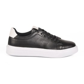 Resim aspor Siyah Beyaz Bağcıklı Erkek Sneaker 