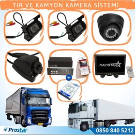 Resim Tır ve Kamyonlar için Uzaktan İzlemeli 4 Kameralı 1 TB Harddisk 