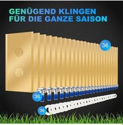 Resim Gateesat Mammotion Luba Yuka Çim Biçme Makinesi 36lı Titanyum Altın Bıçak Seti 