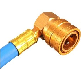 Resim Besthome1 Araç Klima Soğutucu Dolum Borusu - R134a, Basınç-sıcaklık Ölçerli, 390mm Bakır+plastik 