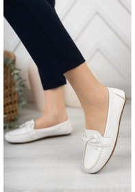 Resim Khayt Belare Casual Günlük Kadın Babet Ayakkabı Beyaz 