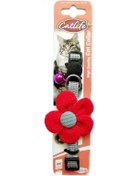 Resim Catlife Çıngıraklı Çiçekli Kedi Boyun Tasması Kırmızı 30 CM 