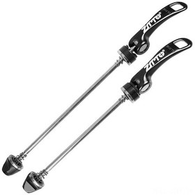 Resim Youmex Mountain Bike Hızlı Çıkartma Çubuğu, Alüminyum Kollü Çelik Çekirdekli, Ön 154mm Ve Arka 190mm Tekerlek İçin Uyumlu, Siyah 