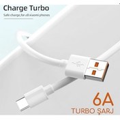 Resim Xiaomi 6A Type-C Turbo Hızlı Şarj Kablosu Beyaz 