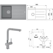 Resim Franke Bfg 611-86 Stone Grey Active Plus Doccıa Armatür Kampanya 