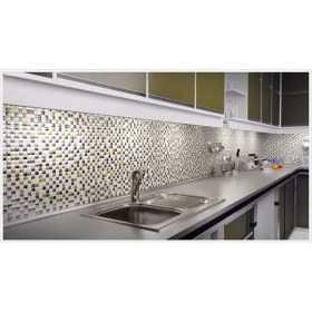 Resim Orient Mutfak,banyo ve Havuz Için Dama Desenli Krem 25X25 Cam Mozaik ( 1 Koli = 1 m2 Fiyatıdır ) 