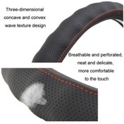 Resim Pazly Kamyon Direksiyon Simidi Deri Kol Koruyucu - 42cm Siyah+renkli Çizgi Siyah + Renkli Çizgi 