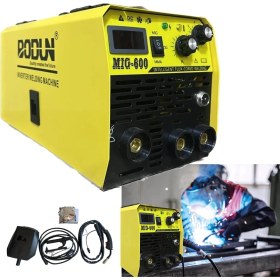 Resim Bodun PH257 Dijital Welding MIG600 3 Fonksiyonlu Gazsız Gaz Altı Kaynak Makinesi Mma Tig Mig (Sarı) 