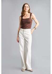 Resim Defacto Kare Yaka Kahverengi Bodysuit H3888ax26smbn341 Kahve-bn341 