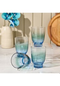 Resim Raklee Elite 4'lü Meşrubat Bardağı - Mavi - 320 Ml Renkli 