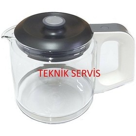 Resim Arzum Uyumlu Ar 3061 Cam Demlik Beyaz (Filtresiz Satılmaktadır) 