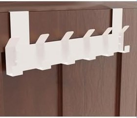 Resim Risingmaber Metal Amerikan Kapı Arkası Beyaz Vidalı Askılık Organizer Askılığı ve Banyo Kapı Arkası Vidalı Askılık MT69B 