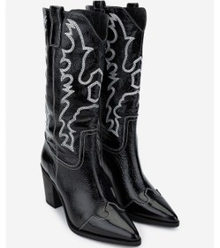 Resim Valmenti Kadın Siyah Topuklu Çizme 1072 Z-9707 Bn Czm Sk24-25 Sıyah Siyah 