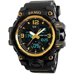 Resim Rogfer Skmeı 1155b Çok Fonksiyonlu Erkekler Doğa Sporları Gece Parlaklığı Su Geçirmez Büyük Kadran Bilek Saati Altın Çok Renkli Çok Renkli 