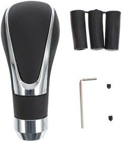 Resim SHERCHPRY Mikrofiber deri dişli kafası araç içi aksesuarları araç iç aksesuarları araba vites topuzu vites değiştirme kafası evrensel düğme Tekrar düzeltme yapmak üstesinden gelmek 