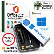 Resim Microsoft Windows 11 Pro Orijinal Lisans + Kurulum USB 16GB | Office 2024 Pro Plus Hediye 