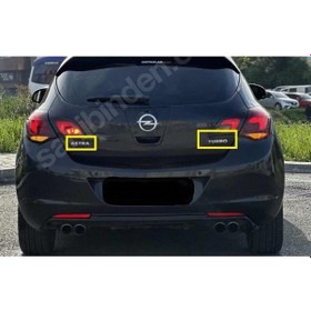 Resim Astra J Uyumlu " Astra & Turbo " Bagaj Yazısı Seti 2'li Ürün 