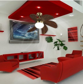 Resim Rubenis Rbt306 Brw Glob Aydınlatmalı Tavan Vantilatörü 