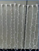 Resim Ip65 2 3 600 Ledli Perde, Beyaz Kablolu 3000k Sabit Yılbaşı 