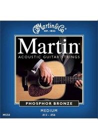 Resim Martin M550 Phosphor Bronze Medium 13-56 Akustik Gitar Teli 