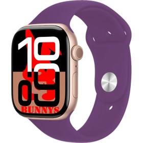 Resim Apple iPhone x Uyumlu Mor Akıllı Saat WATCH10 2025 Hediyeli Amoled Ekran 