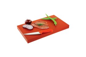 Resim Feyza Design Kırmızı Polietilen Kesme Tahtası 25X40X2 Cm, Restoran ve Kasap Kullanımı 
