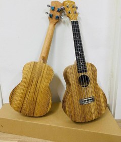 Resim Kmise Zebrano Ağacından Üretilmiş Concert Boy Ukulele 