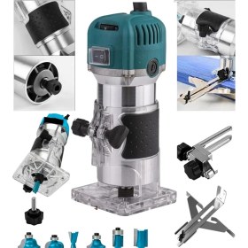 Resim Profesyonel 5900W Formika Traşlama Freze Makinası ve Uçları, 6mm Pens, Garantili 