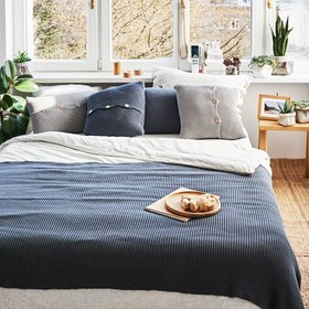 Resim SENSE LACİVERT YATAK ÖRTÜSÜ 