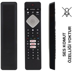 Resim Ses Komutsuz Philips Uyumlu Netflıx--youtube-rakuten Tv Tuşlu Lcd Led Tv Kumanda 