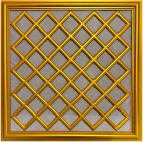 Resim Bazaar Avm Asma Tavan Uyumlu LED Döşenebilir 60X60 cm Tavan Paneli- Altın Renk 