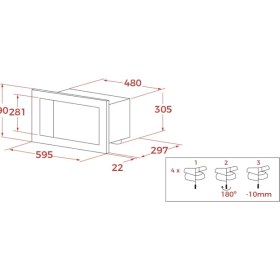 Resim Teka - ML 8200 BIS - Ankastre Mikrodalga Fırın + Izgara - Siyah Cam - 20 lt - 112060001 