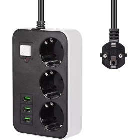 Resim 3 Usb’li 3’lü 1.8 M Akım Korumalı Priz (4887) 