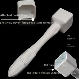 Resim 100 Titanyum Mikro İğne Cilt Bakım Damgaları, 0.25mm İğne Uzunluğu, Kokusuz Manuel Rulo Yüz ve Saç Derisi Bakımı İçin, Hem Erkekler Hem Kadınlar İçin Uygun, Pilsiz, Plastik Malzeme, Ev Kullanımı İçin Mükemmel, Kompakt Güzellik Aracı | Dayanıklı Skincamp 