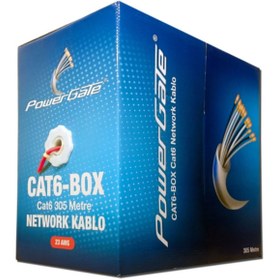 Resim Genel Markalar CAT6-BOX-RE, 23AWG, 0,57mm, UTP, CAT6 Kablo, 305m, Kırmızı 