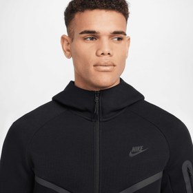Resim Nike Sportswear Tech Fleece Erkek Siyah Sweatshirt 