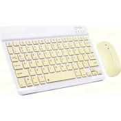 Resim Schitec Kablosuz Klavye Ve Mouse Set Type-c Şarjlı Bluetooth 2.4g Bağlantlılı Sarı Diğer 