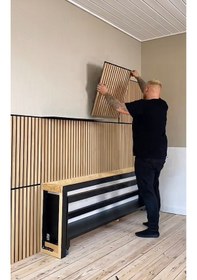 Resim Meşe 40x40cm Yeni Nesil Akustik Ahşap Duvar Paneli 