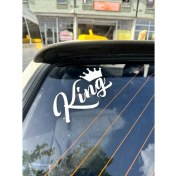 Resim Tky Etiket King Yazısı Beyaz 