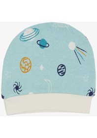 Resim Breeze Yenidoğan Bebek Şapkası Galaksi Temalı Turkuaz - Turkuaz 