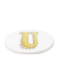 Resim The Mia Harf Bardak Altlığı U Beyaz 