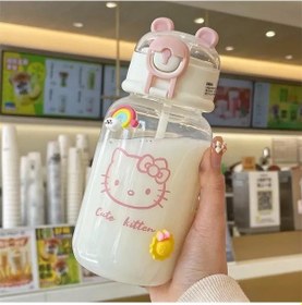 Resim Geeroyoo 0.5 Litre Pembe Karakter Desenli Termos, 12 Saat Sıcak/soğuk Tutar, Hafif Ve Taşınabilir EP78 