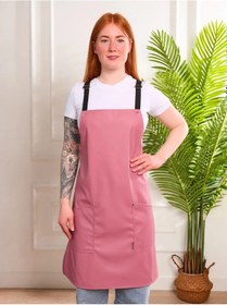 Resim Kovalevskı Manikür Ve Kuaför Ustaları İçin Mutfak Önlüğü 200293091 Tozlu Pembe 