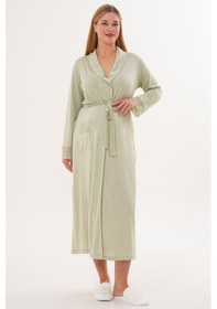 Resim Mecit Pijama Mecit 6331 Yeşil Sabahlıklı Lohusa Gecelik Takım 