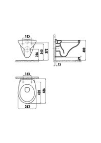 Resim Creavit Perla Asma Klozet Tp320 Kapak Hariç 