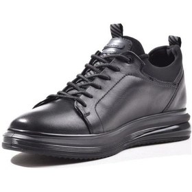 Resim Marcomen 19596 Hafif Sneaker Deri Erkek Ayakkabı Siyah 