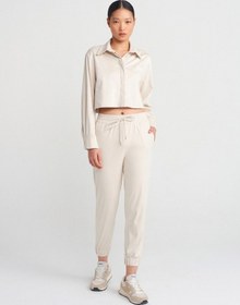 Resim Dilvin 71594 Manşetli Jogger Süet Pantolon Bej 